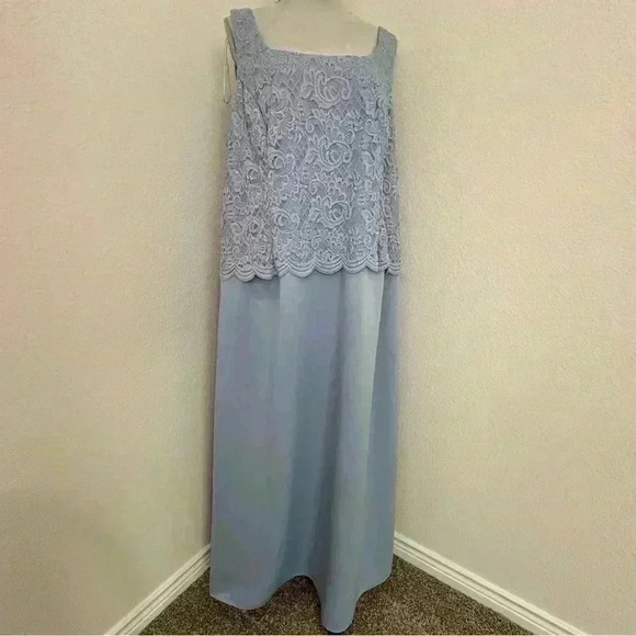 ALEX EVENINGS (mother of the bride) Trimmed Laced Sleeveless Dress Size 22W - Picture 5 of 13